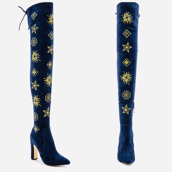 stone thigh high boots